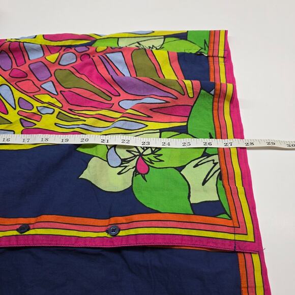 Mr Turk Floral Butterfly Vibrant Short Sleeve Button Shirt Men XL Summer Beach - Picture 11 of 11